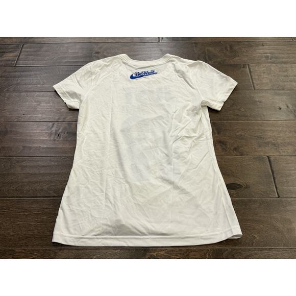 Nike Womens White Bob Wood 80 Just Do It Short Sleeve T-Shirt Size S 405712-100 - Picture 3 of 10